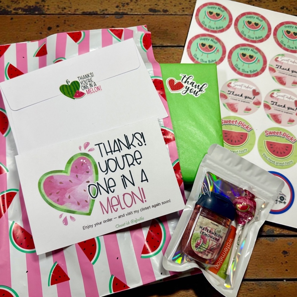 🍉 NWT Watermelon Boutique Shipping Kit 6 Sets Poshmark Packaging 🍉